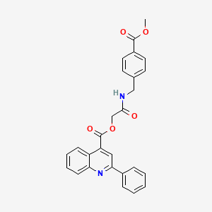 molecular formula C27H22N2O5 B7466395 [2-[(4-Methoxycarbonylphenyl)methylamino]-2-oxoethyl] 2-phenylquinoline-4-carboxylate 