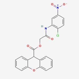 molecular formula C22H15ClN2O6 B7466409 [2-(2-chloro-5-nitroanilino)-2-oxoethyl] 9H-xanthene-9-carboxylate 