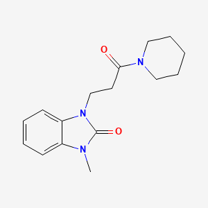 molecular formula C16H21N3O2 B7466423 1-Methyl-3-(3-oxo-3-piperidin-1-ylpropyl)benzimidazol-2-one 