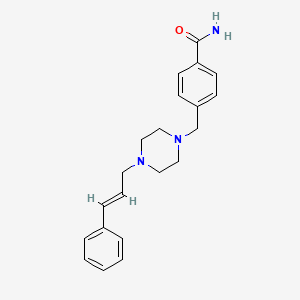 molecular formula C21H25N3O B7466430 4-[[4-[(E)-3-phenylprop-2-enyl]piperazin-1-yl]methyl]benzamide 
