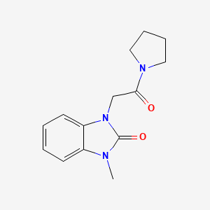 molecular formula C14H17N3O2 B7466450 1-Methyl-3-(2-oxo-2-pyrrolidin-1-ylethyl)benzimidazol-2-one 