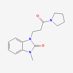 molecular formula C15H19N3O2 B7466457 1-Methyl-3-(3-oxo-3-pyrrolidin-1-ylpropyl)benzimidazol-2-one 