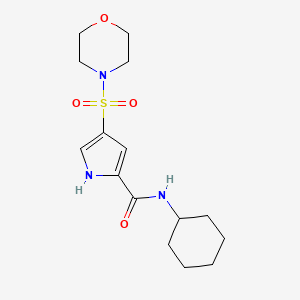molecular formula C15H23N3O4S B7466461 N-cyclohexyl-4-morpholin-4-ylsulfonyl-1H-pyrrole-2-carboxamide 