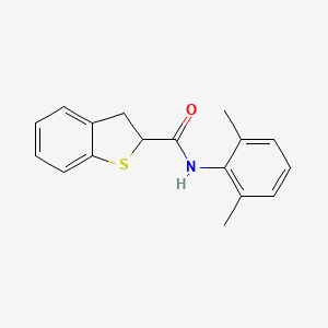 molecular formula C17H17NOS B7466471 N-(2,6-dimethylphenyl)-2,3-dihydro-1-benzothiophene-2-carboxamide 
