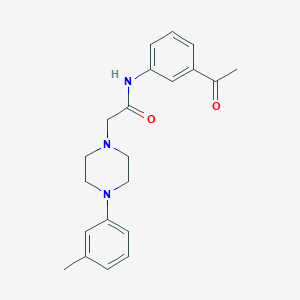 molecular formula C21H25N3O2 B7466483 N-(3-acetylphenyl)-2-[4-(3-methylphenyl)piperazin-1-yl]acetamide 