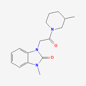 molecular formula C16H21N3O2 B7466492 1-Methyl-3-[2-(3-methylpiperidin-1-yl)-2-oxoethyl]benzimidazol-2-one 