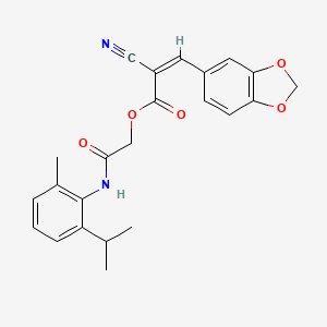 molecular formula C23H22N2O5 B7466495 [2-(2-methyl-6-propan-2-ylanilino)-2-oxoethyl] (Z)-3-(1,3-benzodioxol-5-yl)-2-cyanoprop-2-enoate 