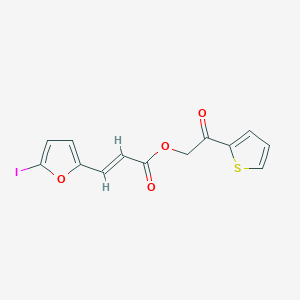 molecular formula C13H9IO4S B7466509 (2-oxo-2-thiophen-2-ylethyl) (E)-3-(5-iodofuran-2-yl)prop-2-enoate 