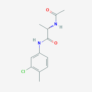 molecular formula C12H15ClN2O2 B7466573 (2S)-2-acetamido-N-(3-chloro-4-methylphenyl)propanamide 