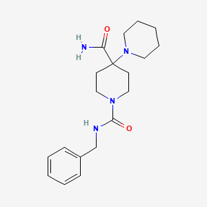 molecular formula C19H28N4O2 B7466577 N~1~'-benzyl-1,4'-bipiperidine-1',4'-dicarboxamide 