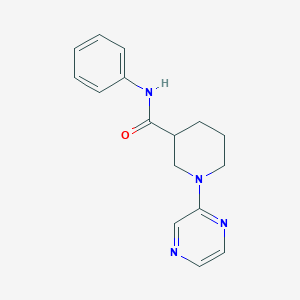 molecular formula C16H18N4O B7466598 N-phenyl-1-pyrazin-2-ylpiperidine-3-carboxamide 