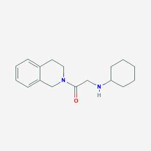 molecular formula C17H24N2O B7466605 2-(cyclohexylamino)-1-(3,4-dihydro-1H-isoquinolin-2-yl)ethanone 