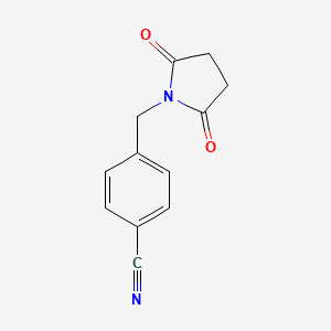 molecular formula C12H10N2O2 B7466624 4-[(2,5-Dioxopyrrolidin-1-yl)methyl]benzonitrile 