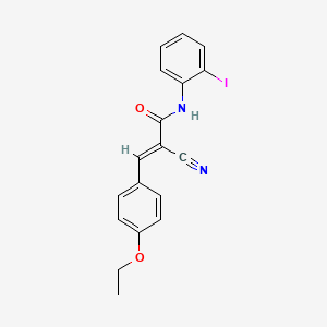 molecular formula C18H15IN2O2 B7466637 (E)-2-cyano-3-(4-ethoxyphenyl)-N-(2-iodophenyl)prop-2-enamide 