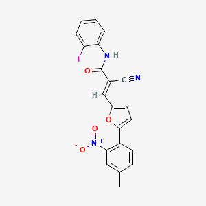 (E)-2-cyano-N-(2-iodophenyl)-3-[5-(4-methyl-2-nitrophenyl)furan-2-yl]prop-2-enamide