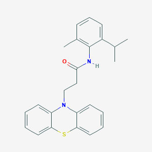 molecular formula C25H26N2OS B7466692 N-(2-methyl-6-propan-2-ylphenyl)-3-phenothiazin-10-ylpropanamide 