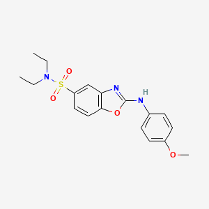 molecular formula C18H21N3O4S B7466731 N,N-diethyl-2-(4-methoxyanilino)-1,3-benzoxazole-5-sulfonamide 