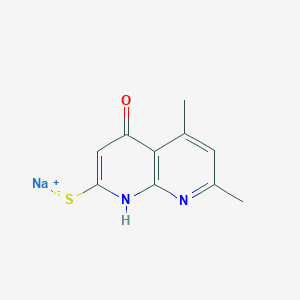 sodium;5,7-dimethyl-4-oxo-1H-1,8-naphthyridine-2-thiolate