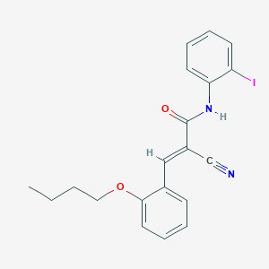 molecular formula C20H19IN2O2 B7466793 (E)-3-(2-butoxyphenyl)-2-cyano-N-(2-iodophenyl)prop-2-enamide 