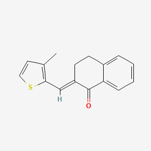 molecular formula C16H14OS B7466840 (2E)-2-[(3-methylthiophen-2-yl)methylidene]-3,4-dihydronaphthalen-1-one 