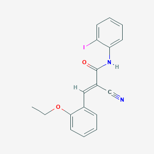 molecular formula C18H15IN2O2 B7466866 (E)-2-cyano-3-(2-ethoxyphenyl)-N-(2-iodophenyl)prop-2-enamide 