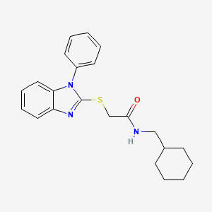molecular formula C22H25N3OS B7466914 N-(cyclohexylmethyl)-2-(1-phenylbenzimidazol-2-yl)sulfanylacetamide 