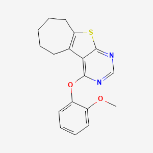 molecular formula C18H18N2O2S B7466937 3-(2-Methoxyphenoxy)-8-thia-4,6-diazatricyclo[7.5.0.02,7]tetradeca-1(9),2,4,6-tetraene 