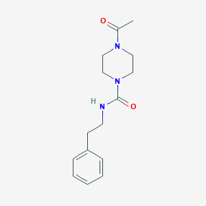 molecular formula C15H21N3O2 B7466947 4-acetyl-N-(2-phenylethyl)piperazine-1-carboxamide 