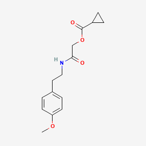 molecular formula C15H19NO4 B7466961 [2-[2-(4-Methoxyphenyl)ethylamino]-2-oxoethyl] cyclopropanecarboxylate 