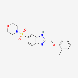 molecular formula C19H21N3O4S B7466982 4-[[2-[(2-methylphenoxy)methyl]-3H-benzimidazol-5-yl]sulfonyl]morpholine 