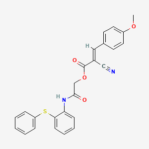[2-oxo-2-(2-phenylsulfanylanilino)ethyl] (E)-2-cyano-3-(4-methoxyphenyl)prop-2-enoate