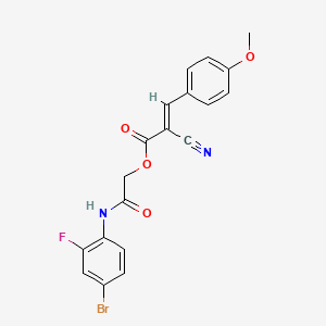 molecular formula C19H14BrFN2O4 B7466999 [2-(4-bromo-2-fluoroanilino)-2-oxoethyl] (E)-2-cyano-3-(4-methoxyphenyl)prop-2-enoate 