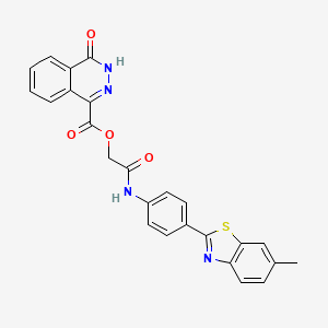 molecular formula C25H18N4O4S B7467008 [2-[4-(6-methyl-1,3-benzothiazol-2-yl)anilino]-2-oxoethyl] 4-oxo-3H-phthalazine-1-carboxylate 