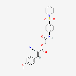 [2-oxo-2-(4-piperidin-1-ylsulfonylanilino)ethyl] (E)-2-cyano-3-(4-methoxyphenyl)prop-2-enoate