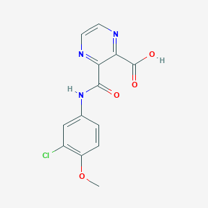 molecular formula C13H10ClN3O4 B7467026 3-[(3-Chloro-4-methoxyphenyl)carbamoyl]pyrazine-2-carboxylic acid 