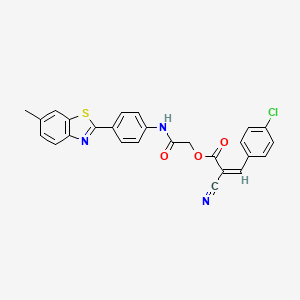 [2-[4-(6-methyl-1,3-benzothiazol-2-yl)anilino]-2-oxoethyl] (Z)-3-(4-chlorophenyl)-2-cyanoprop-2-enoate