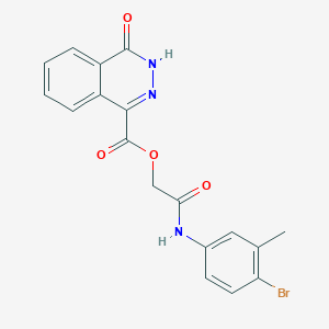 molecular formula C18H14BrN3O4 B7467053 [2-(4-bromo-3-methylanilino)-2-oxoethyl] 4-oxo-3H-phthalazine-1-carboxylate 