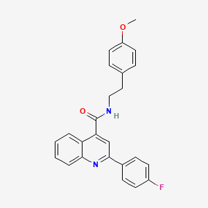 molecular formula C25H21FN2O2 B7467059 2-(4-fluorophenyl)-N-[2-(4-methoxyphenyl)ethyl]quinoline-4-carboxamide 