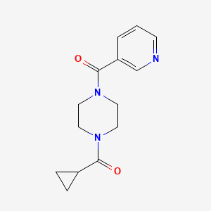 molecular formula C14H17N3O2 B7467068 Cyclopropyl-[4-(pyridine-3-carbonyl)piperazin-1-yl]methanone 