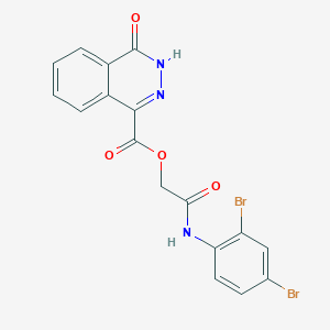 molecular formula C17H11Br2N3O4 B7467071 [2-(2,4-dibromoanilino)-2-oxoethyl] 4-oxo-3H-phthalazine-1-carboxylate 