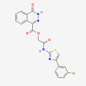 molecular formula C20H13BrN4O4S B7467078 [2-[[4-(3-bromophenyl)-1,3-thiazol-2-yl]amino]-2-oxoethyl] 4-oxo-3H-phthalazine-1-carboxylate 