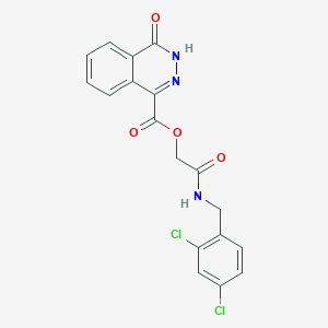 molecular formula C18H13Cl2N3O4 B7467086 [2-[(2,4-dichlorophenyl)methylamino]-2-oxoethyl] 4-oxo-3H-phthalazine-1-carboxylate 