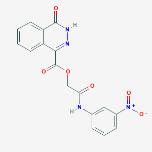 molecular formula C17H12N4O6 B7467091 [2-(3-nitroanilino)-2-oxoethyl] 4-oxo-3H-phthalazine-1-carboxylate 