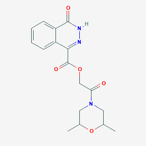 molecular formula C17H19N3O5 B7467096 [2-(2,6-dimethylmorpholin-4-yl)-2-oxoethyl] 4-oxo-3H-phthalazine-1-carboxylate 