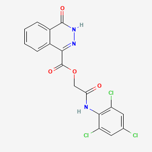 molecular formula C17H10Cl3N3O4 B7467103 [2-oxo-2-(2,4,6-trichloroanilino)ethyl] 4-oxo-3H-phthalazine-1-carboxylate 