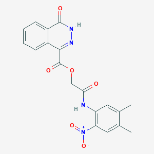 molecular formula C19H16N4O6 B7467110 [2-(4,5-dimethyl-2-nitroanilino)-2-oxoethyl] 4-oxo-3H-phthalazine-1-carboxylate 