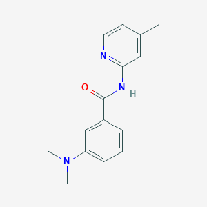 molecular formula C15H17N3O B7467117 3-(dimethylamino)-N-(4-methylpyridin-2-yl)benzamide 