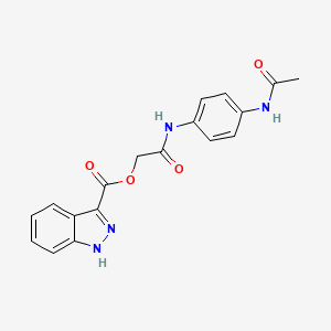molecular formula C18H16N4O4 B7467118 [2-(4-acetamidoanilino)-2-oxoethyl] 1H-indazole-3-carboxylate 