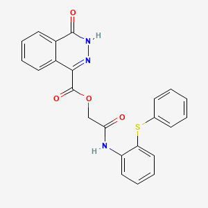 molecular formula C23H17N3O4S B7467133 [2-oxo-2-(2-phenylsulfanylanilino)ethyl] 4-oxo-3H-phthalazine-1-carboxylate 