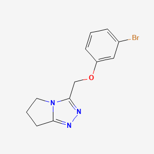 molecular formula C12H12BrN3O B7467138 3-[(3-bromophenoxy)methyl]-6,7-dihydro-5H-pyrrolo[2,1-c][1,2,4]triazole 